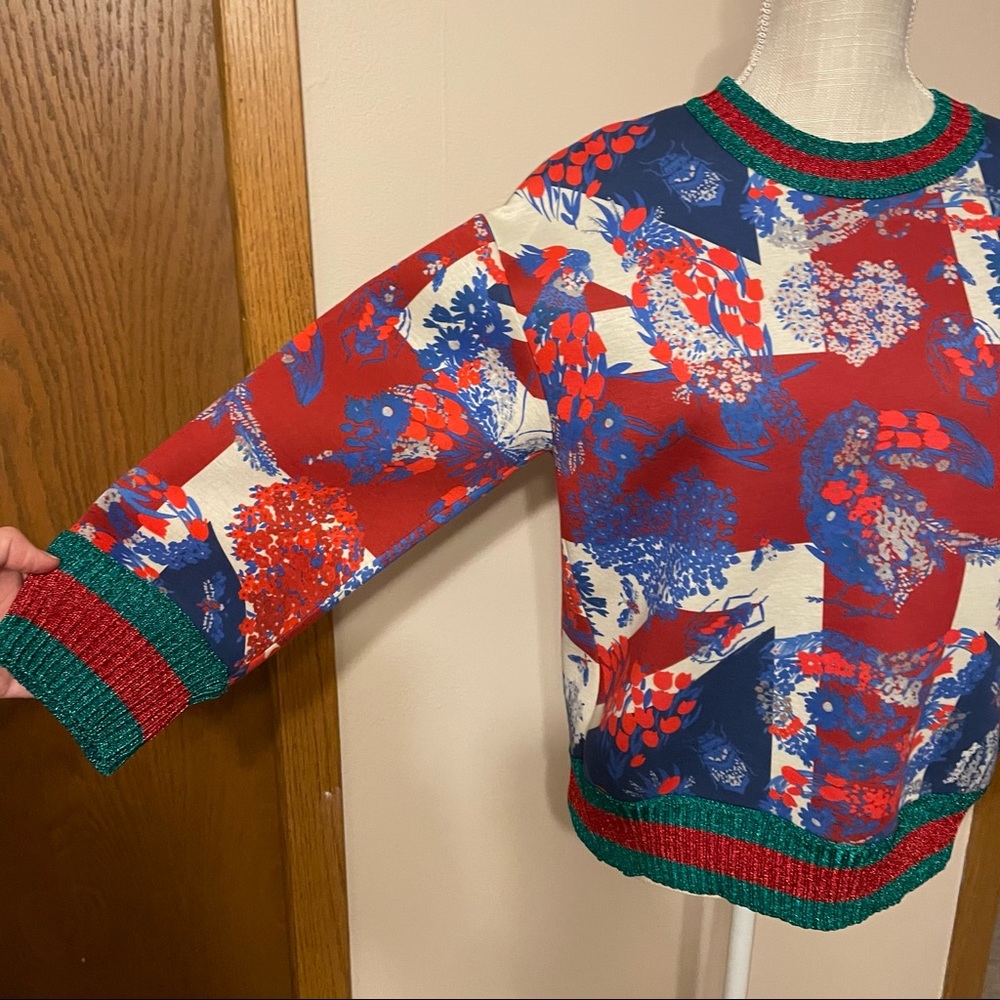 NWT Gucci floral print crewneck - Picture 2 of 11